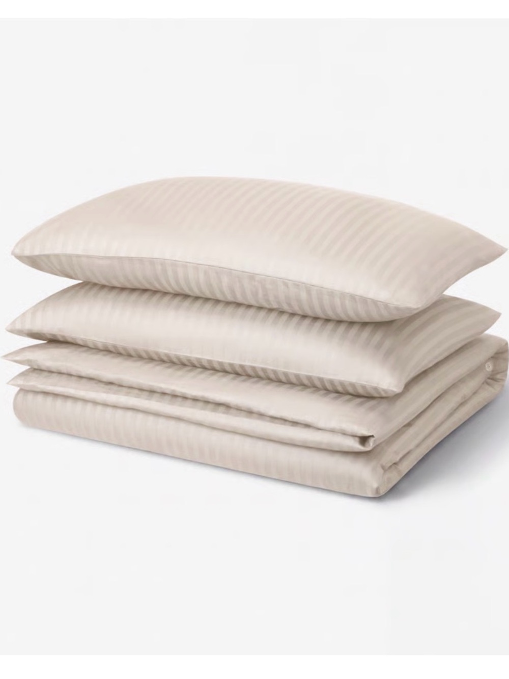 IKEA NATTJASMIN Duvet cover and pillowcase(s), light beige, King